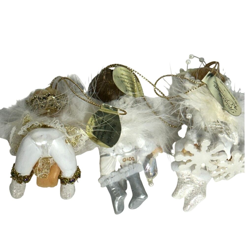 Ashton Drake Heirloom 'Blessing of' Vintage Snow Angel Ornaments-Set of 3 - Picture 6 of 9